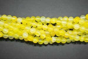 Халцедон желтый прозрачный 8 мм шар (распродажа)
