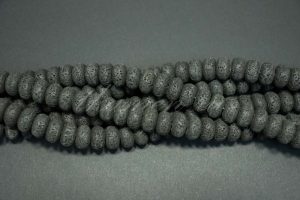 Лава вулканическая рондель 10*6 мм