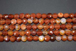 Сердолик микс круглые граненые 8 мм
