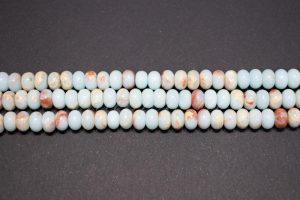 Варисцит голубой (кальцит) рондель 6*4 мм 